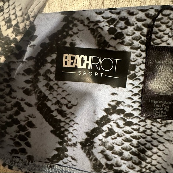 Beach Riot NWT SNAKE PRINT SPORTS BRA IN BLUE SNAKE - Picture 5 of 5